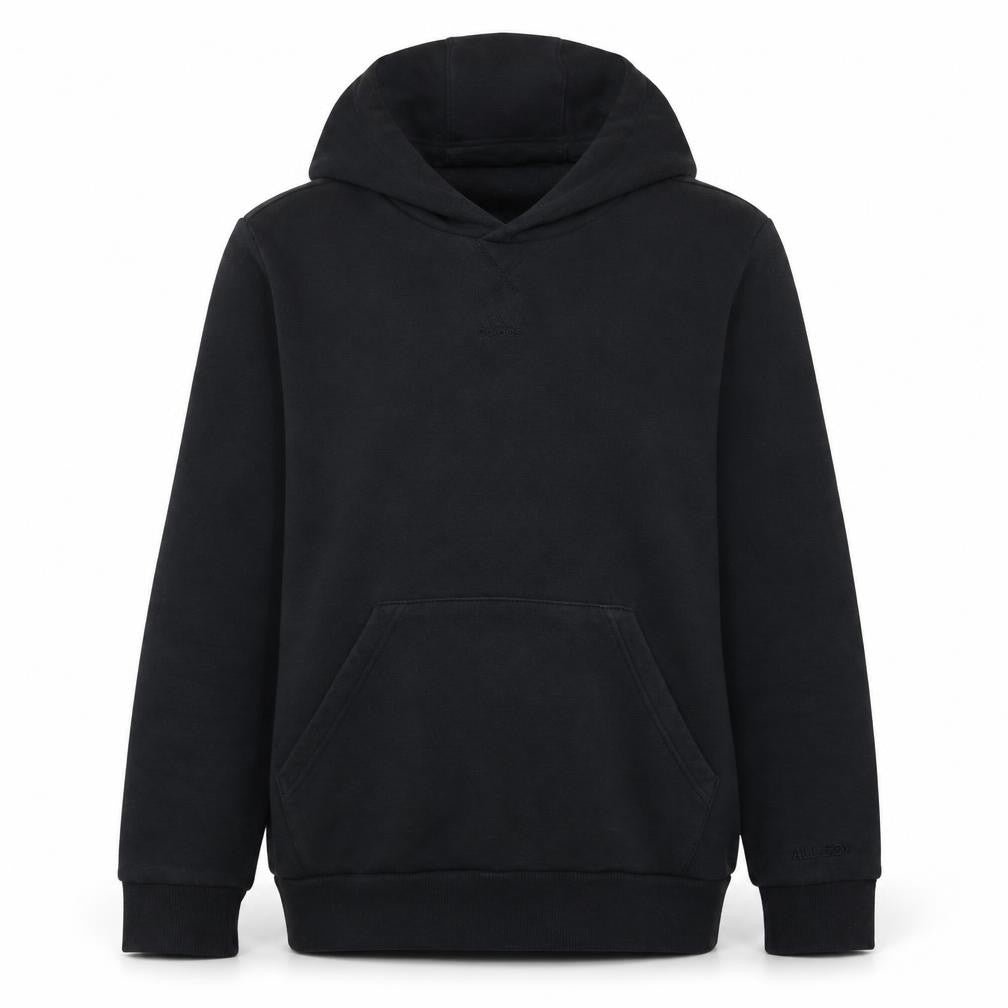 Front view of Adidas boys’ black pullover hoodie -, size 13-14, years cotton blend