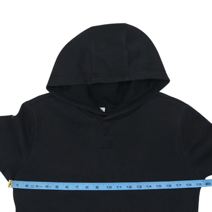 Adidas Boys Black Pullover Hoodie - Size 13-14 Years Cotton Blend