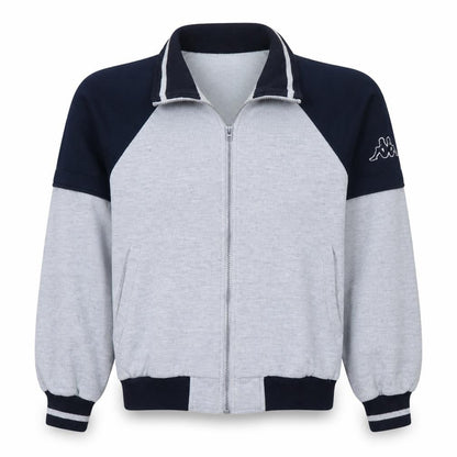 Kappa Men Grey Full Zip Sweatshirt Medium Classic Sportswear