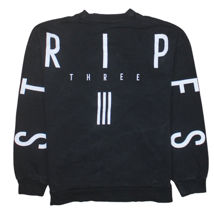 Adidas Womens Black Medium Pullover Sweatshirt Graphic Print