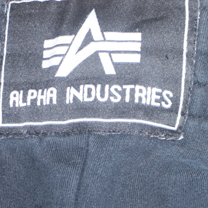 Alpha Industries Men's Black Sweatpants Medium Fleece Logo Joggers