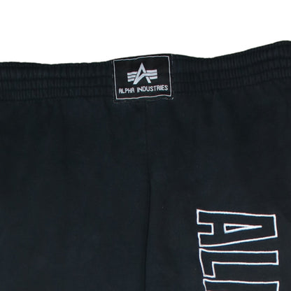 Alpha Industries Men's Black Sweatpants Medium Fleece Logo Joggers