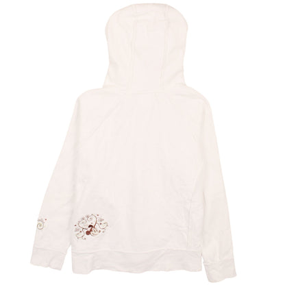 Walt Disney World Women White Full Zip Hoodie XL Minnie Mouse Embroidered