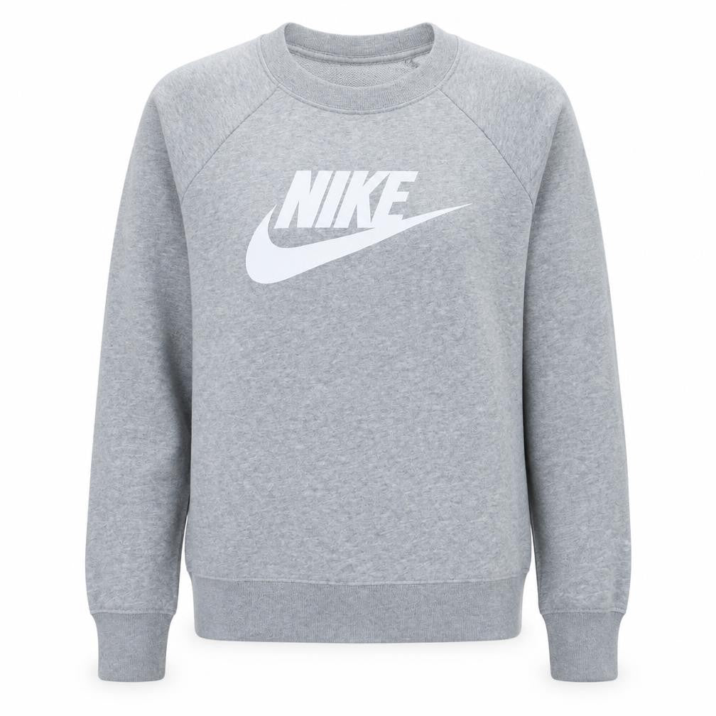 Nike Women’s Grey Small Pullover Sweatshirt Crew Neck Logo Print