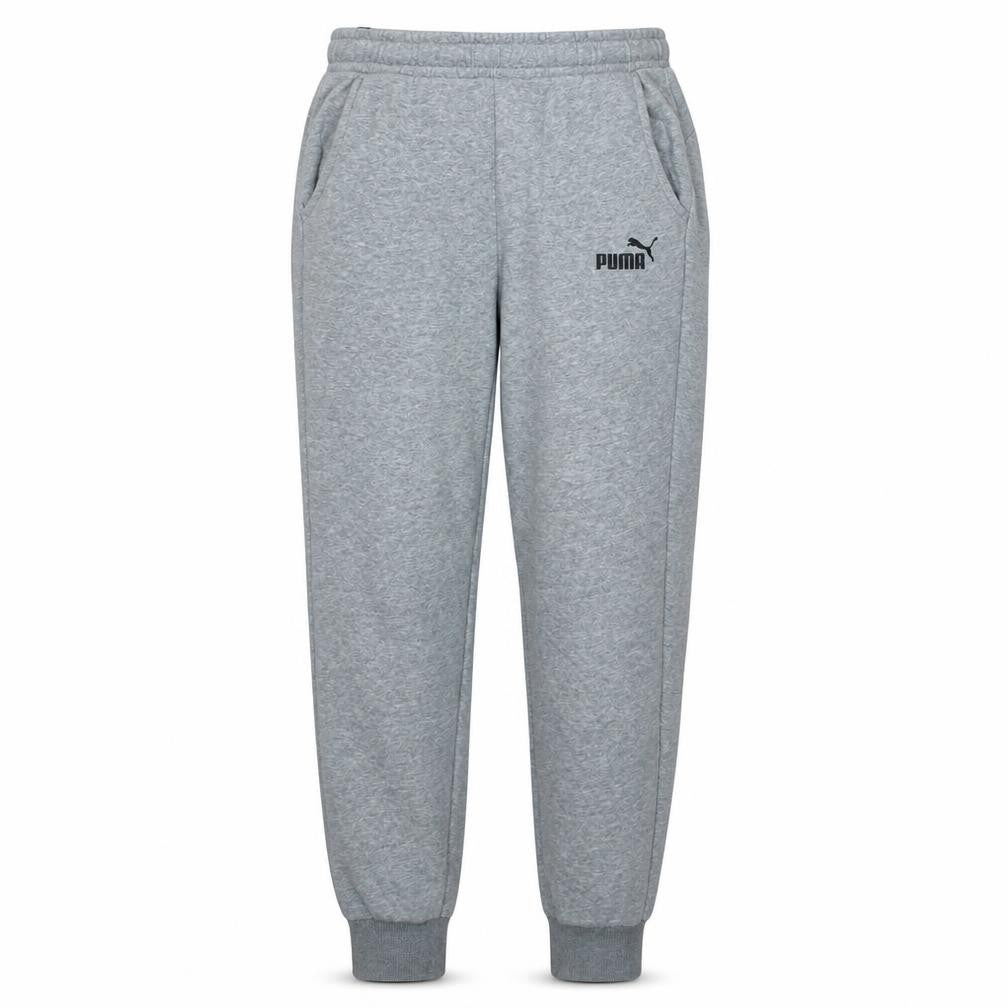 Front view of Puma Men's Grey Sweatpants L Regular Fit Casual Tapered