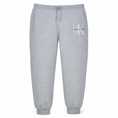 Front view of Calvin Klein Jeans Men's Grey 2XL Sweatpants Regular Fit Tapered