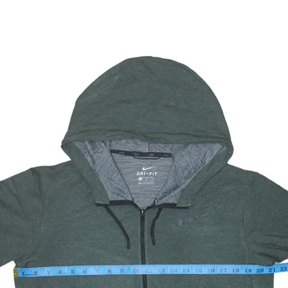 Nike Men's Green Dri-FIT Full Zip Hoodie Size M Lightweight Sportswear