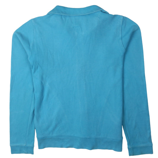 Adidas Women Blue Full Zip Sweatshirt Size 12 Essentials Performance