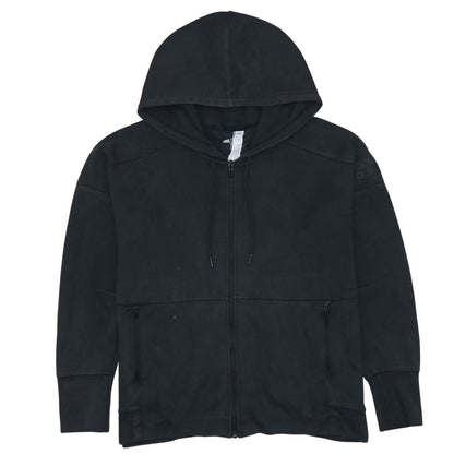 Adidas Women’s Black Full Zip Hoodie XL Relaxed Fit Casual Sweatshirt