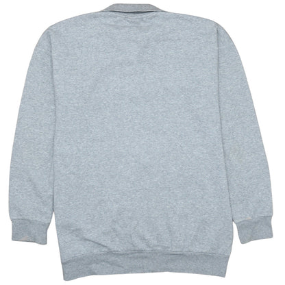 Adidas Women Grey Small 1/4 Zip Sweatshirt Pullover Classic Fit