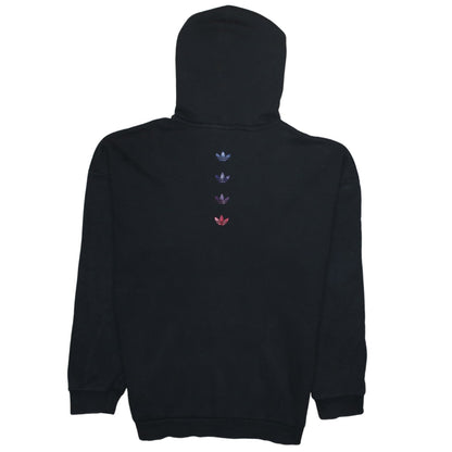 Adidas Womens Black Hooded Pullover Sweatshirt Size 10 Classic Fit