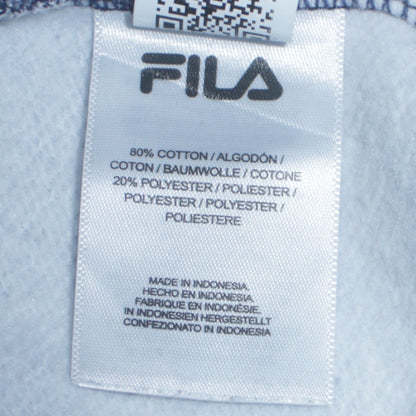 Fila Womens Navy Striped Pullover Hoodie XS Cotton Blend