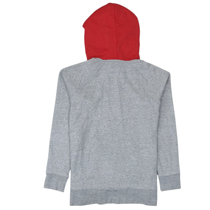 Levi's Men's Grey Red Pullover Hoodie M Regular Fit Logo Hooded Sweatshirt