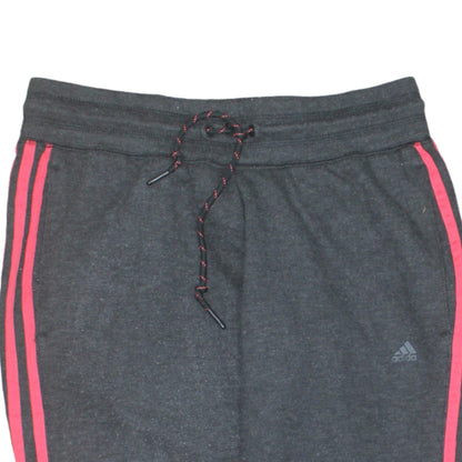 Adidas Women Charcoal Jogger Sweatpants S Climalite Drawstring Tracksuit Bottoms