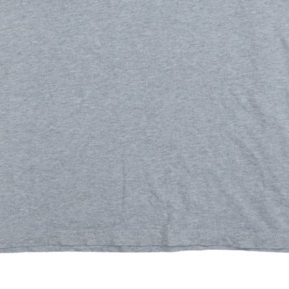 Champion Men's Grey Colourblock Logo Crew Neck Cotton T-Shirt M