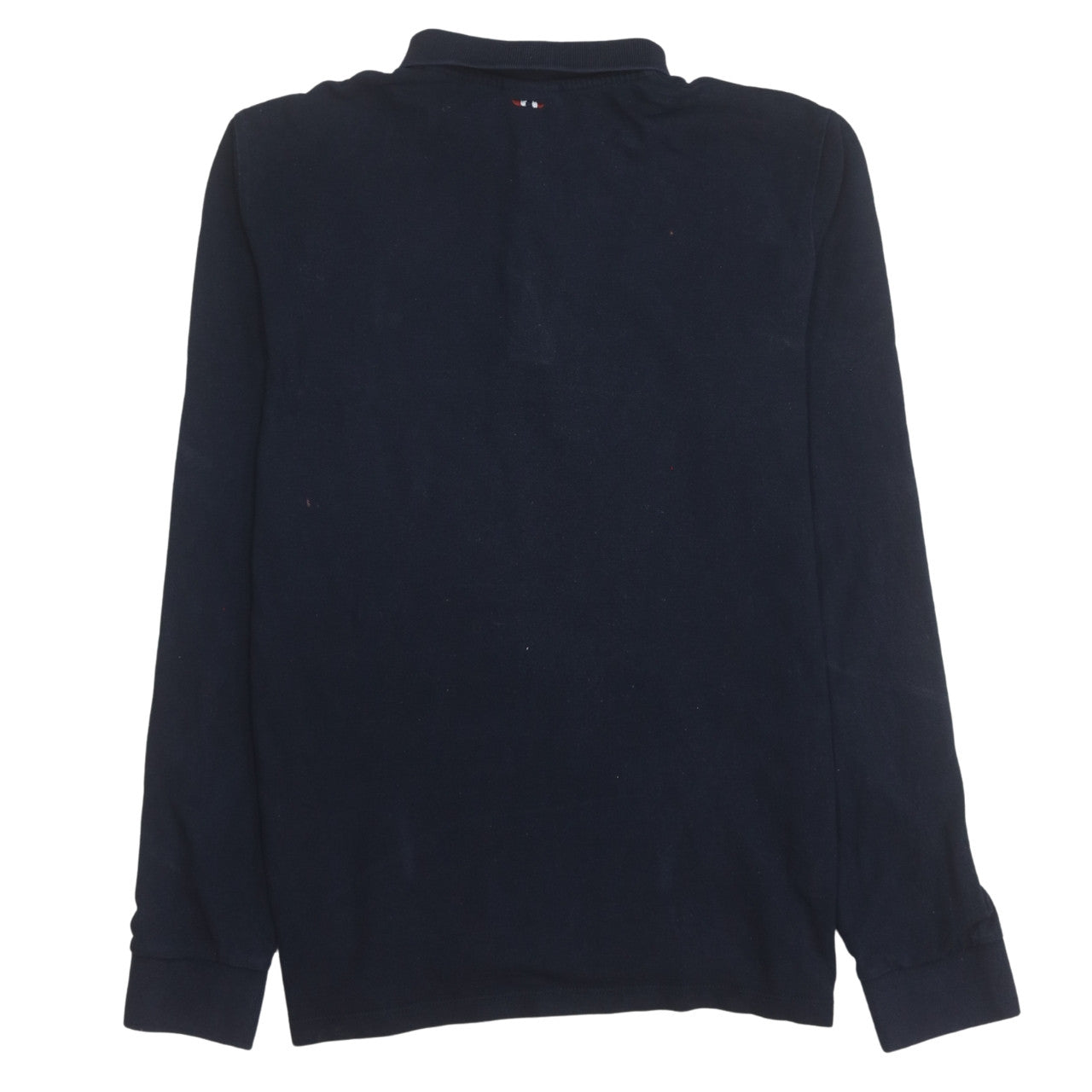 Napapijri Men's Blue Long Sleeve Cotton Polo Shirt Size L