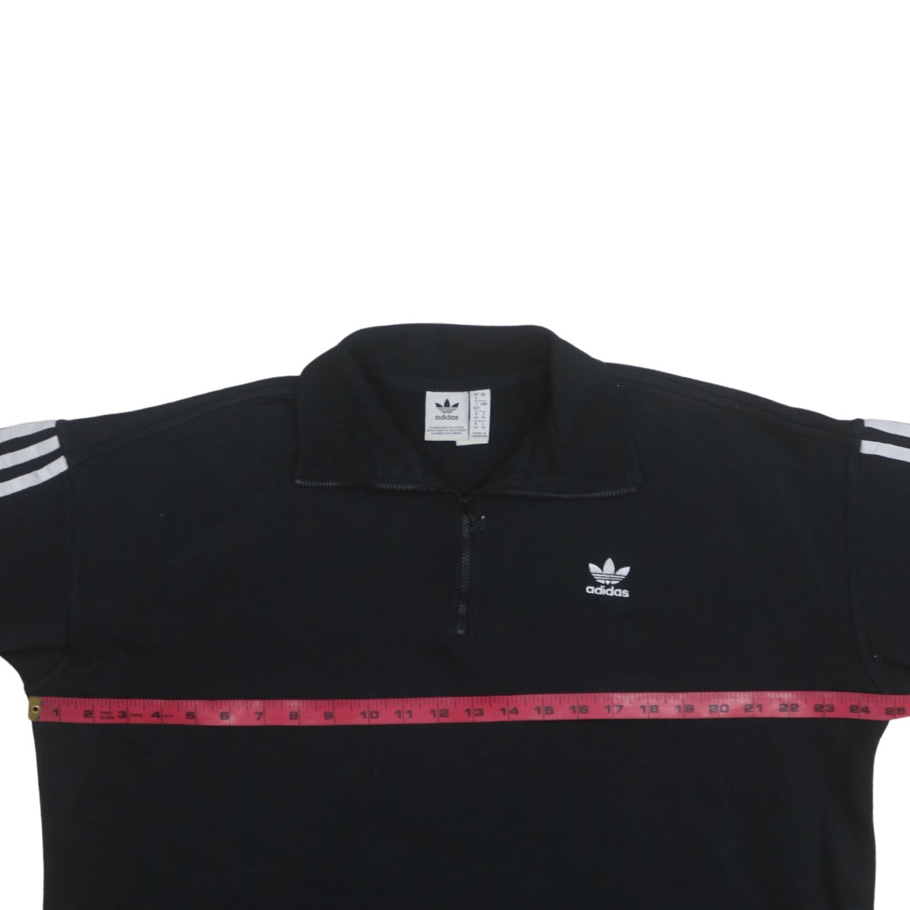 Adidas Womens Black 1/2 Zip Pullover Sweatshirt Size 16