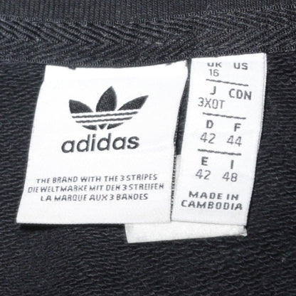 Adidas Womens Black 1/2 Zip Pullover Sweatshirt Size 16