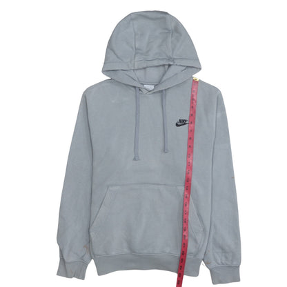 Nike Men Grey Pullover Hoodie Regular Fit S Fleece Sportswear