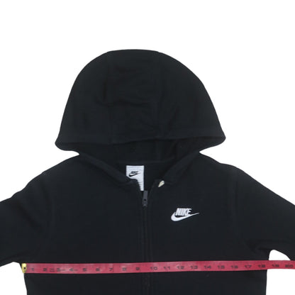 Nike Boys Black Full Zip Hoodie L 147-158cm Cotton Blend Logo