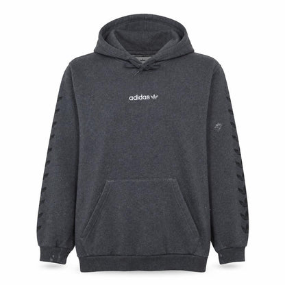 Adidas Men’s Grey XL Pullover Hoodie with Logo and Pockets
