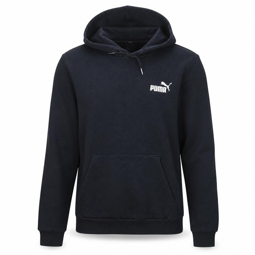 Puma Men's Black Small Pullover Hoodie Logo Fleece Sweatshirt