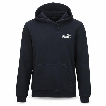 Puma Men's Black Small Pullover Hoodie Logo Fleece Sweatshirt