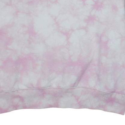 Champion Women Pink Tie Dye Pullover Sweatshirt Size L Cotton Blend