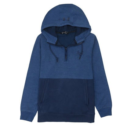 Under Armour Men's Blue Fleece 1/2 Zip Hoodie Medium ColdGear