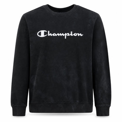 Champion Men's Black Medium Pullover Crew Neck Logo Sweatshirt