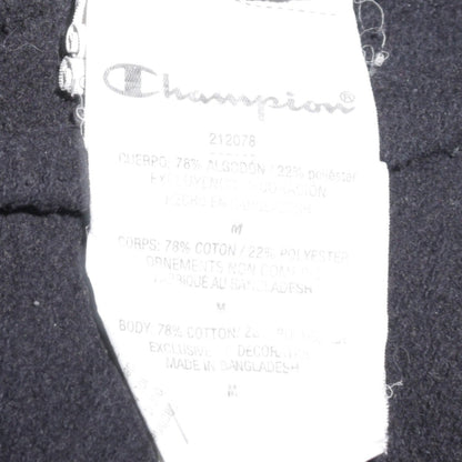 Champion Men's Black Medium Pullover Crew Neck Logo Sweatshirt