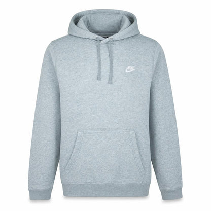 Nike Men's Grey Pullover Hoodie L Fleece Regular Fit