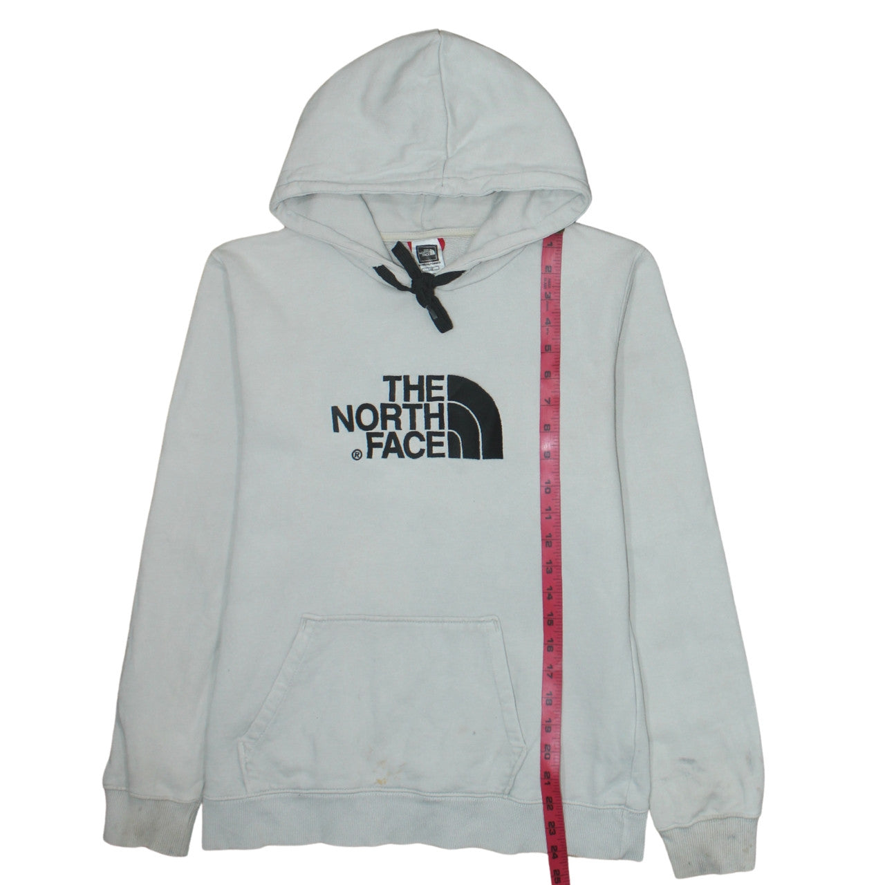 The North Face Women White Pullover Hoodie Size L Cotton Logo Casual