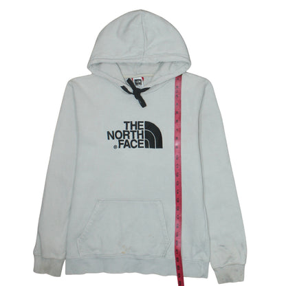 The North Face Women White Pullover Hoodie Size L Cotton Logo Casual