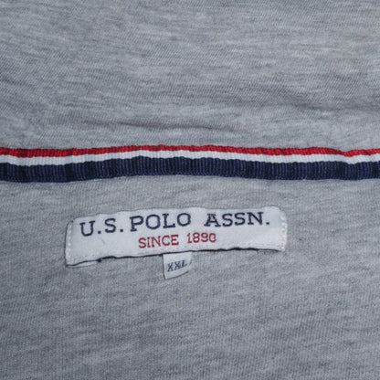 U.S. Polo Assn. Men’s Grey Full Zip Hoodie 2XL Classic Sportswear
