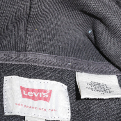 Levi's Men's Black Pullover Hoodie M Graphic Logo Cotton Fleece