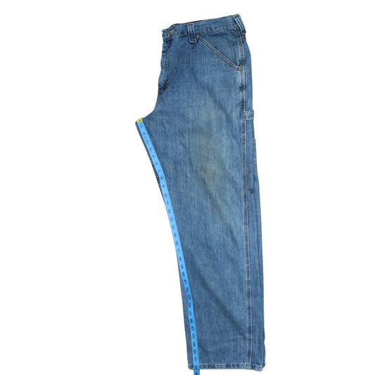 Lee Men's Blue Carpenter Relaxed Fit Denim Jeans 38x32
