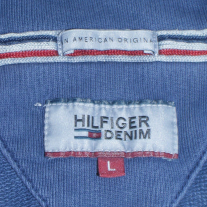 Hilfiger Denim Men's Blue Full Zip Hoodie Size L Regular Fit