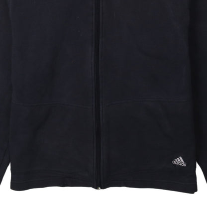 Adidas Womens Black Full Zip Hoodie Size M Classic Hooded Sweatshirt