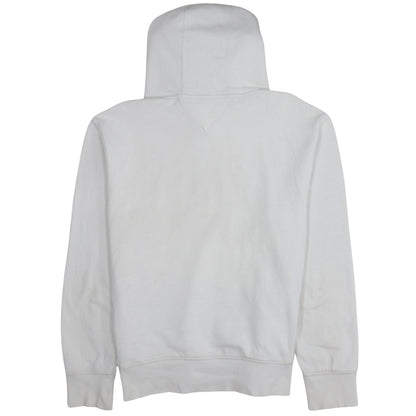 Tommy Hilfiger Men's White Pullover Hoodie L Regular Fit Cotton