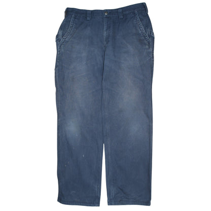 Duluth Trading Co Men's Blue 36x34 Canvas Straight Fit Jeans