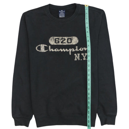 Champion Men’s Black Crew Neck Pullover Sweatshirt Small