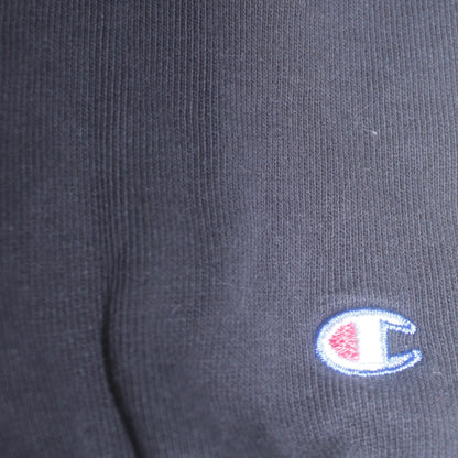 Champion Men's Black Pullover Hoodie Medium Embroidered Logo Sweatshirt
