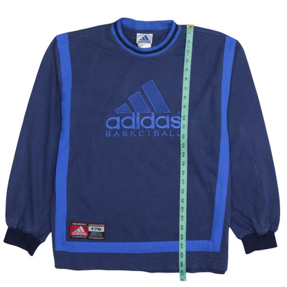 Adidas Men's Blue Basketball Teamwear Sweatshirt Size L Pullover