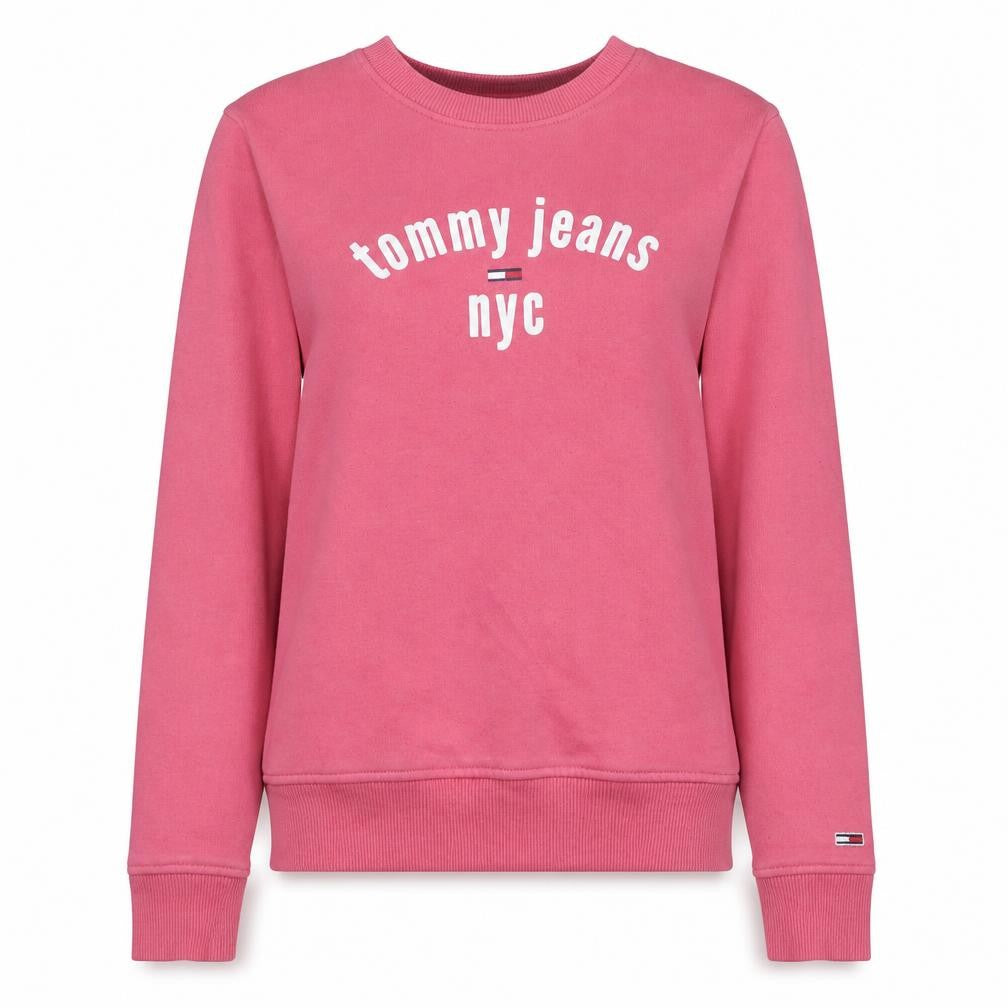 Tommy Jeans Women's Pink XS Pullover Sweatshirt NYC Logo