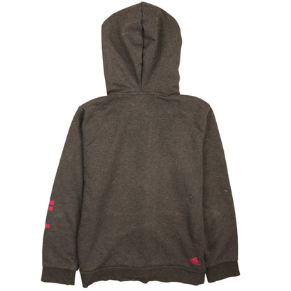 Adidas Women’s Grey Full Zip Hoodie XL 20-22 Logo Athletic Casual
