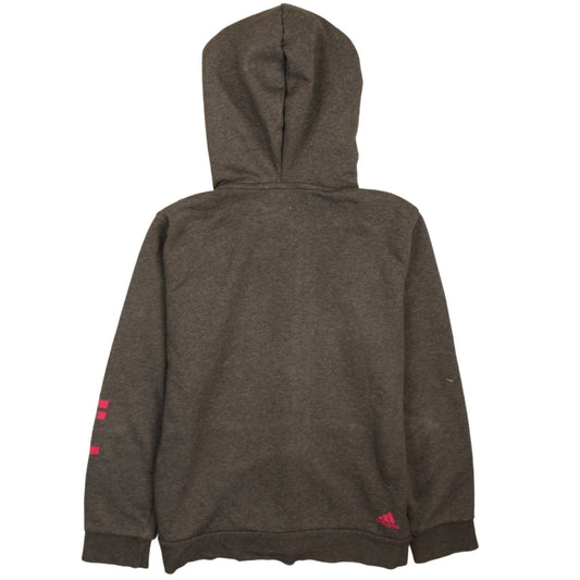 Adidas Women’s Grey Full Zip Hoodie XL 20-22 Logo Athletic Casual