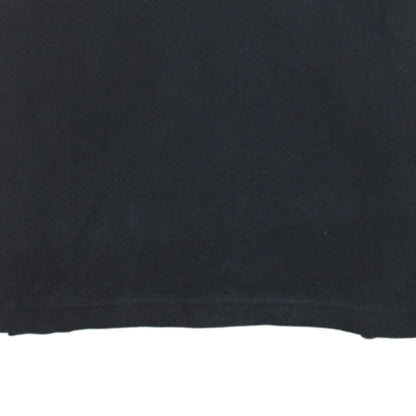Nike Men's Black Cotton Polo Shirt L Logo Short Sleeve Sports Top
