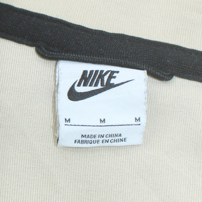 Nike Men's Beige Full Zip Hoodie M - Logo Hooded Sweatshirt