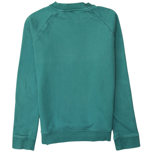 Adidas Women Green Crew Neck Long Sleeve Pullover Sweatshirt UK 8